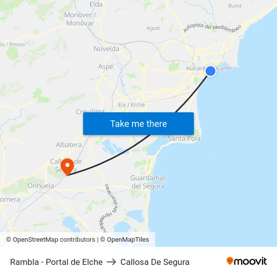 Rambla - Portal de Elche to Callosa De Segura map