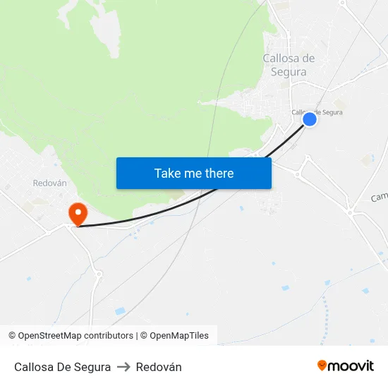 Callosa De Segura to Redován map