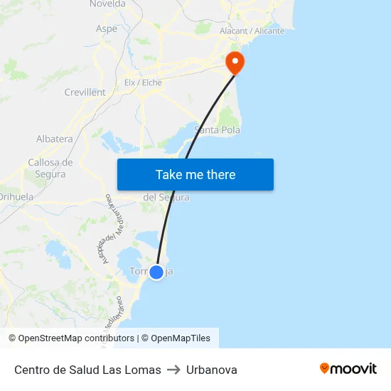 Centro de Salud Las Lomas to Urbanova map