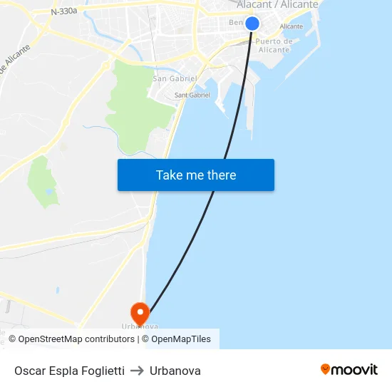 Oscar Espla Foglietti to Urbanova map