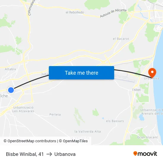 Bisbe Winibal, 41 to Urbanova map