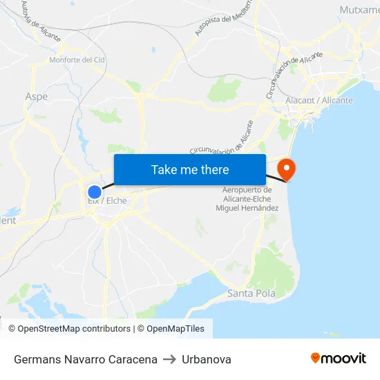 Germans Navarro Caracena to Urbanova map