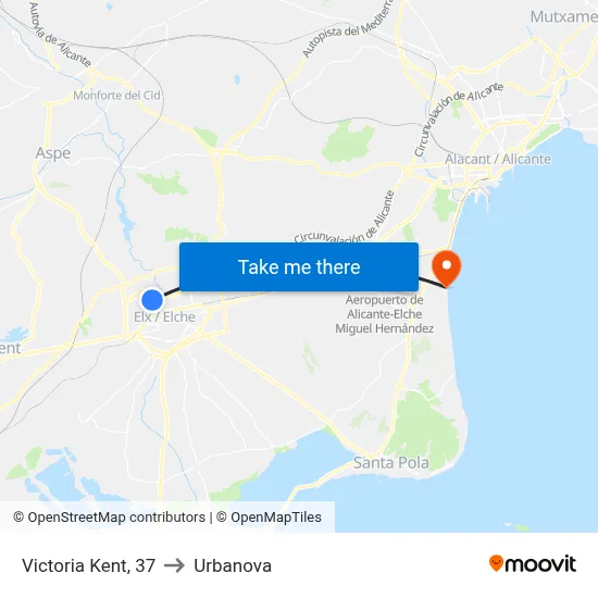 Victoria Kent, 37 to Urbanova map