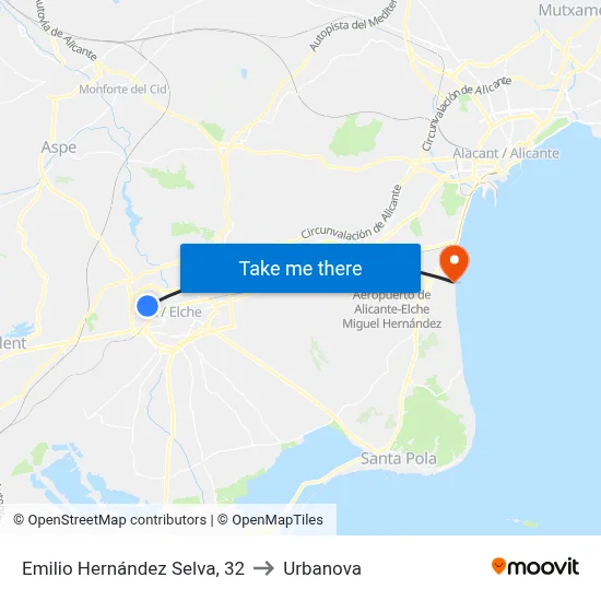 Emilio Hernández Selva, 32 to Urbanova map