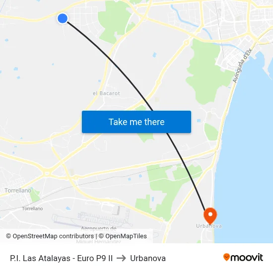P.I. Las Atalayas - Euro P9 II to Urbanova map