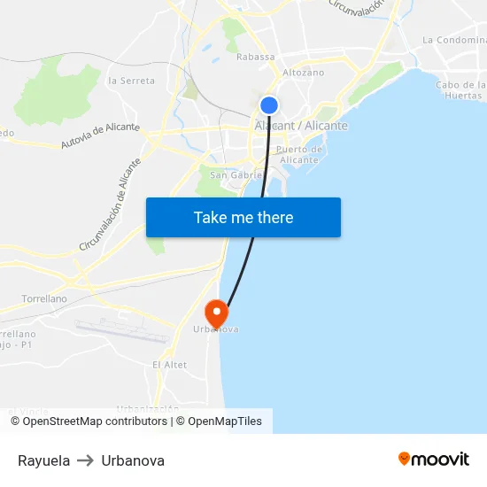 Rayuela to Urbanova map