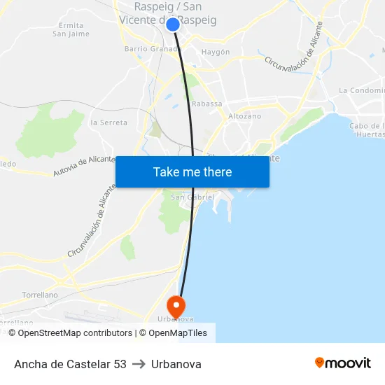 Ancha de Castelar 53 to Urbanova map