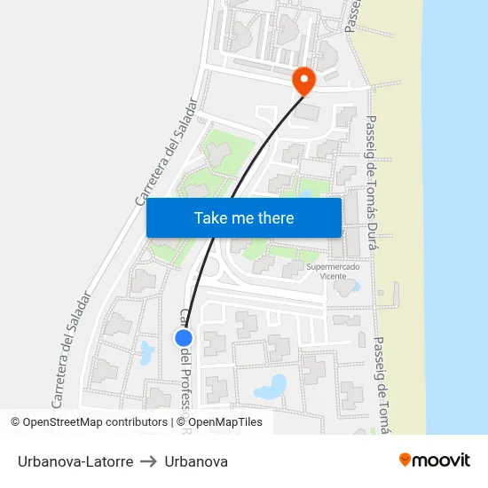 Urbanova-Latorre to Urbanova map