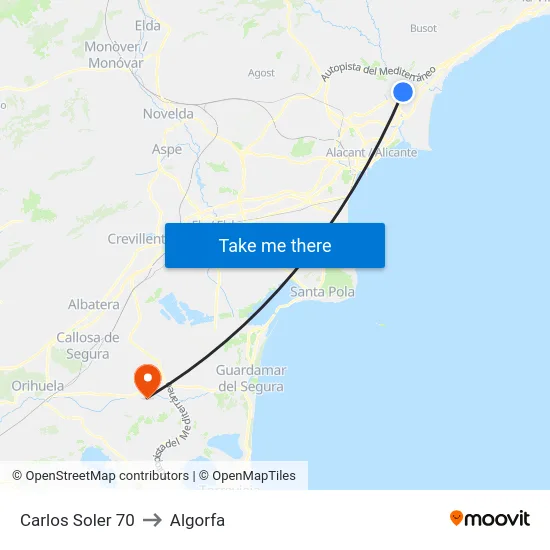 Carlos Soler 70 to Algorfa map