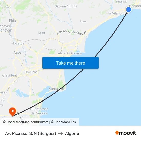 Av. Picasso, S/N (Burguer) to Algorfa map