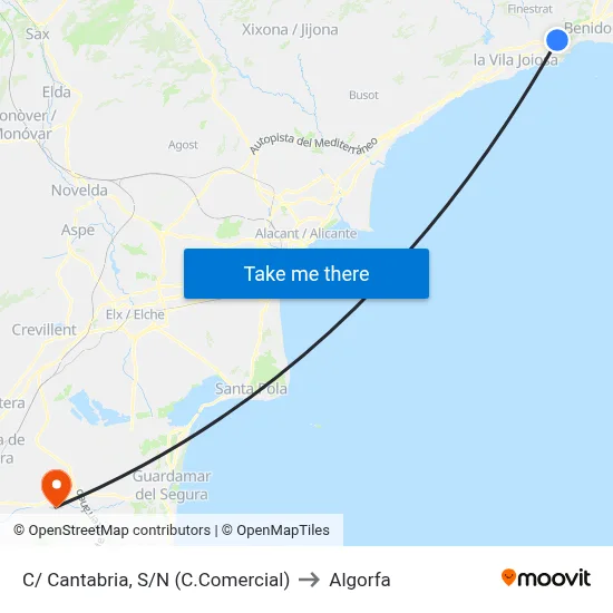 C/ Cantabria, S/N (C.Comercial) to Algorfa map