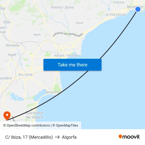 C/ Ibiza, 17 (Mercadillo) to Algorfa map