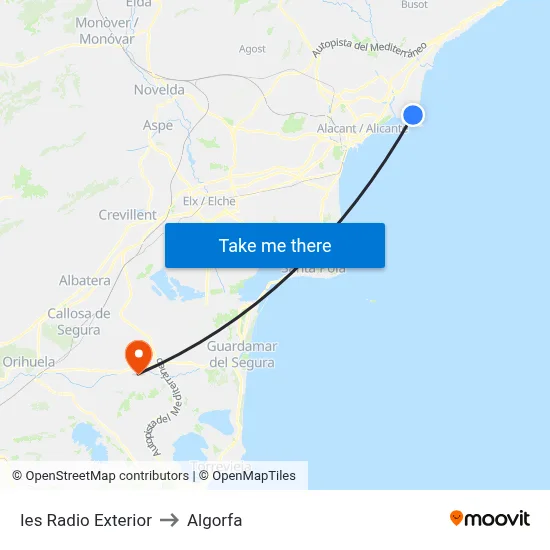 Ies Radio Exterior to Algorfa map
