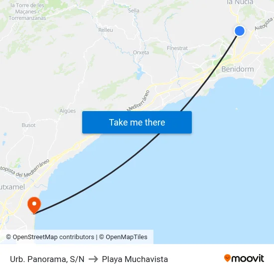 Urb. Panorama, S/N to Playa Muchavista map