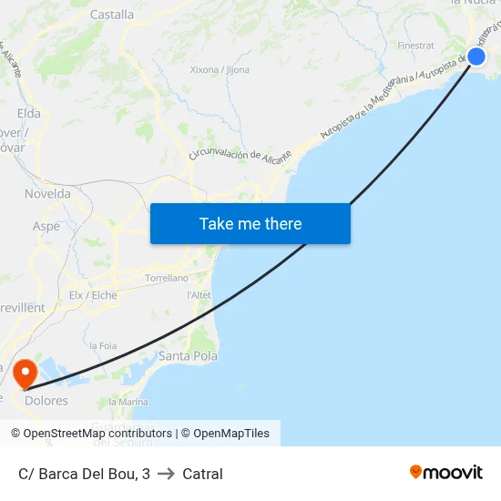 C/ Barca Del Bou, 3 to Catral map