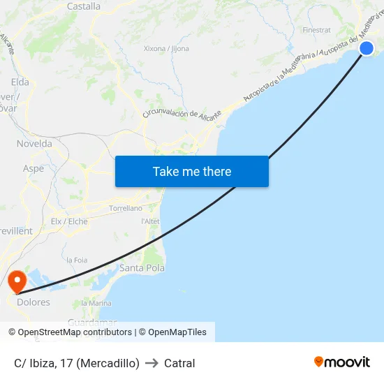 C/ Ibiza, 17 (Mercadillo) to Catral map
