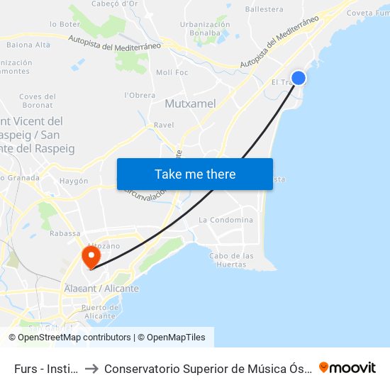Furs - Instituto to Conservatorio Superior de Música Óscar Esplá map