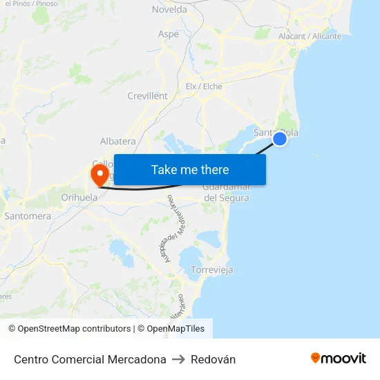 Centro Comercial Mercadona to Redován map