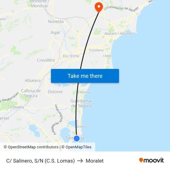 C/ Salinero, S/N (C.S. Lomas) to Moralet map
