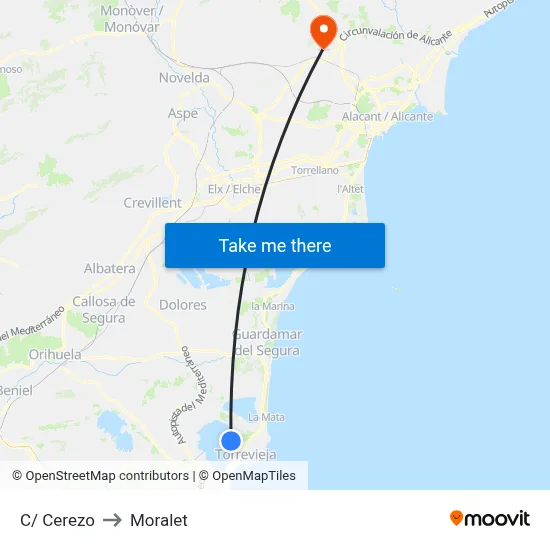 C/ Cerezo to Moralet map