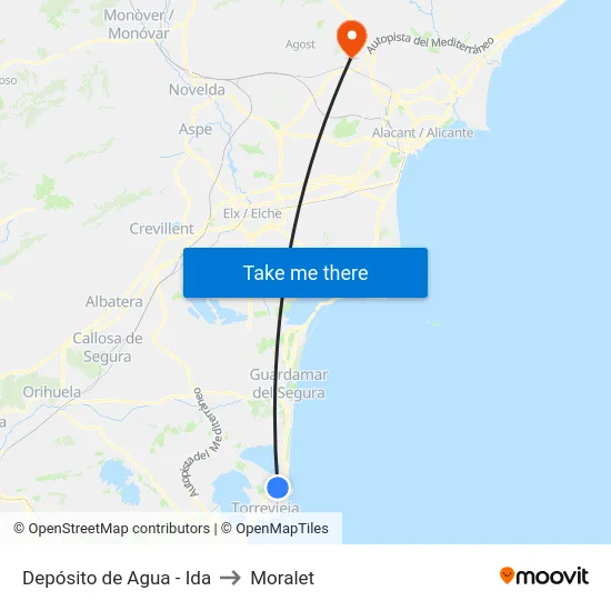 Depósito de Agua - Ida to Moralet map