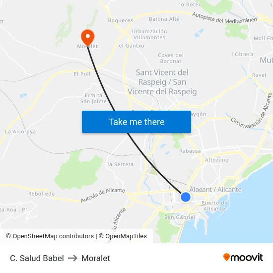 C. Salud Babel to Moralet map