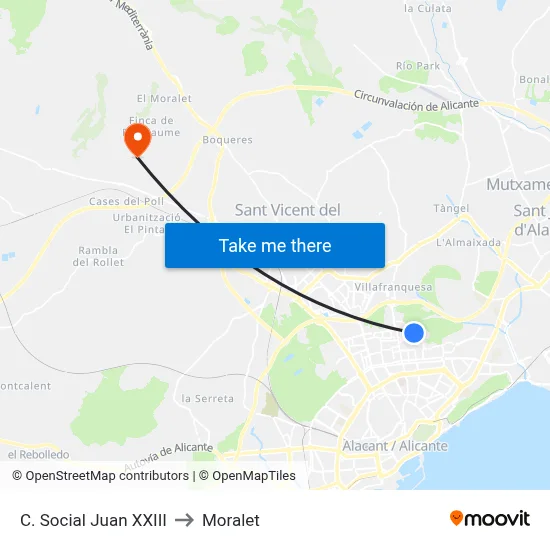 C. Social Juan XXIII to Moralet map