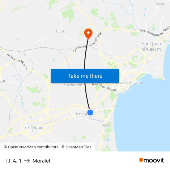 I.F.A. 1 to Moralet map