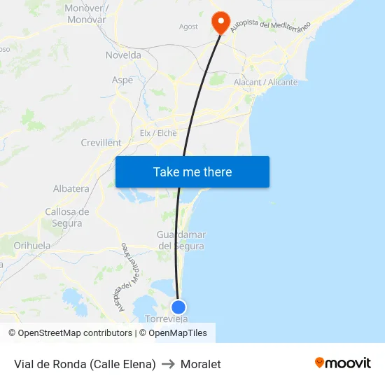 Vial de Ronda (Calle Elena) to Moralet map