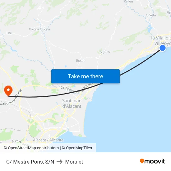 C/ Mestre Pons, S/N to Moralet map