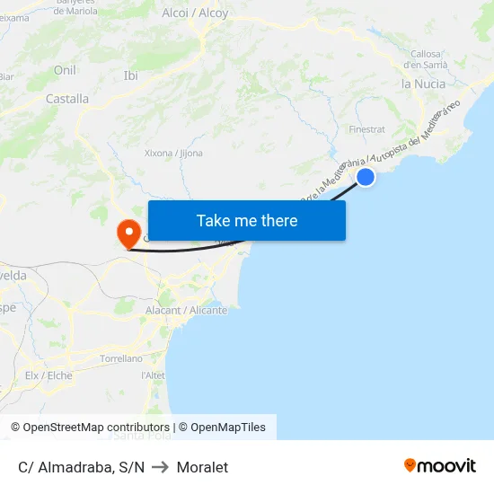 C/ Almadraba, S/N to Moralet map