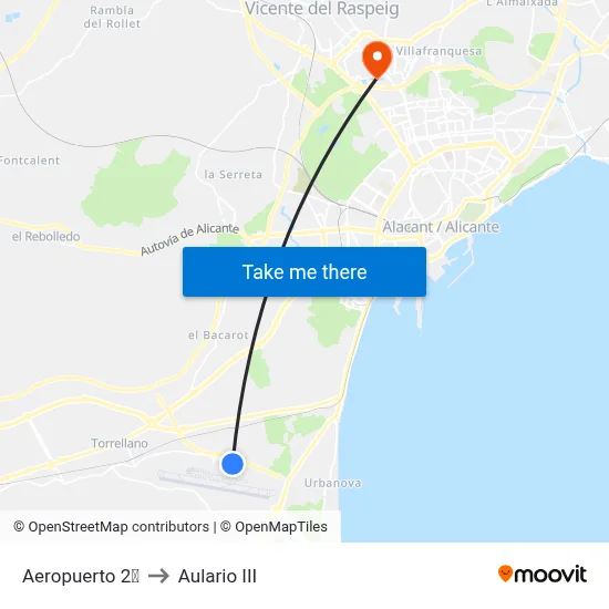 Aeropuerto 2✈︎ to Aulario III map