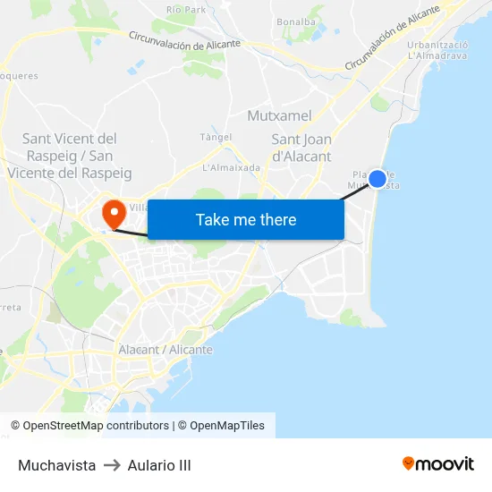 Muchavista to Aulario III map