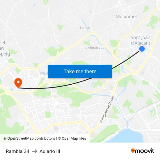 Rambla 34 to Aulario III map