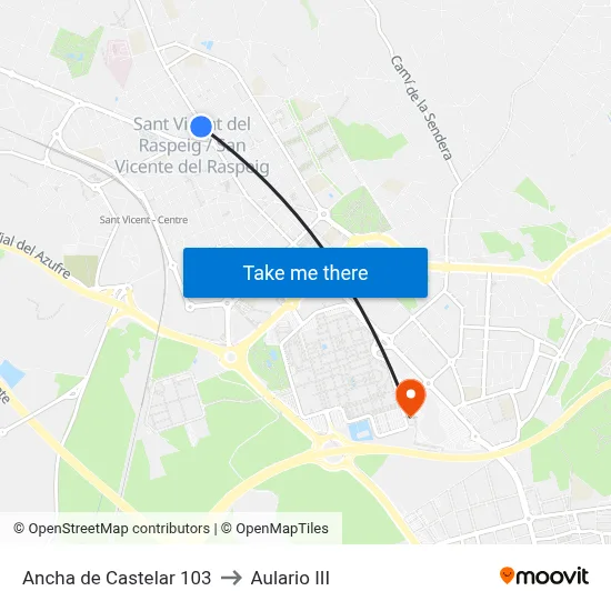Ancha de Castelar 103 to Aulario III map