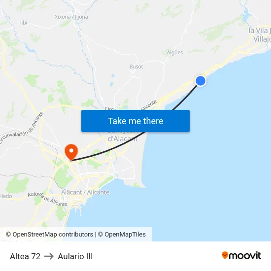 Altea 72 to Aulario III map