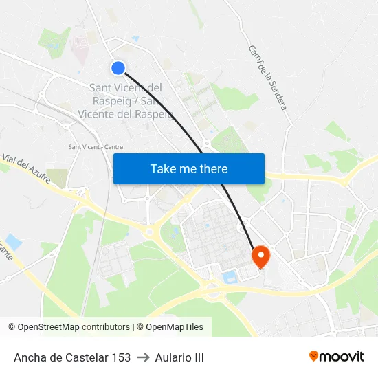 Ancha de Castelar 153 to Aulario III map
