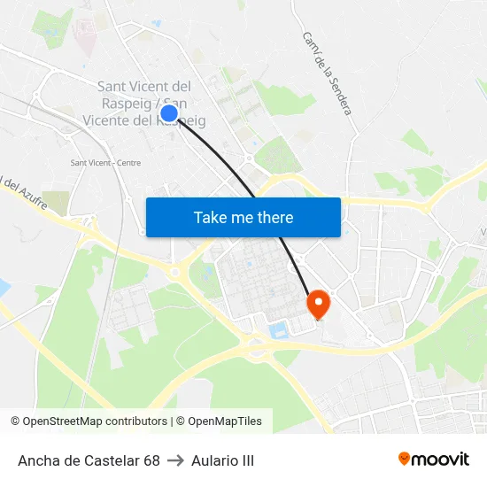 Ancha de Castelar 68 to Aulario III map
