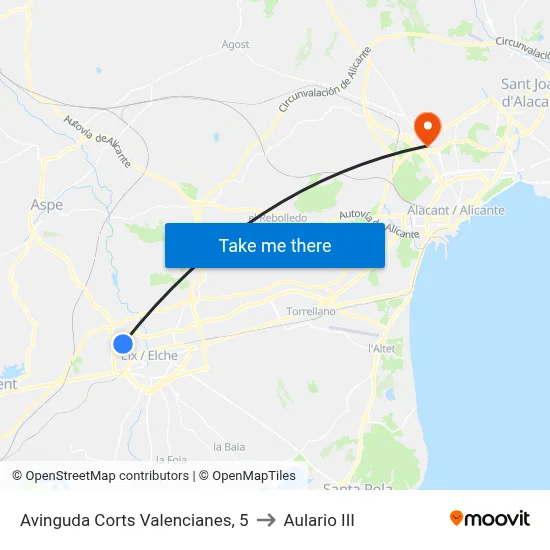 Avinguda Corts Valencianes, 5 to Aulario III map