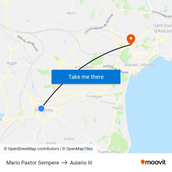 Mario Pastor Sempere to Aulario III map