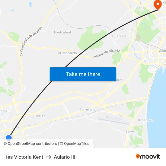 Ies Victoria Kent to Aulario III map