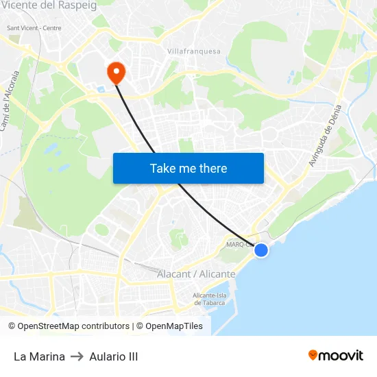 La Marina to Aulario III map