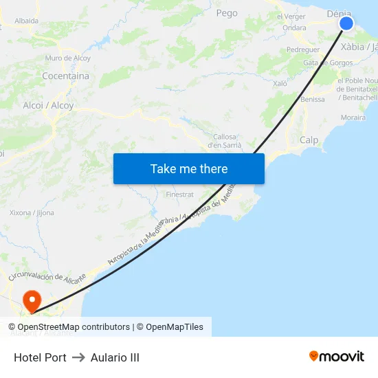 Hotel Port to Aulario III map
