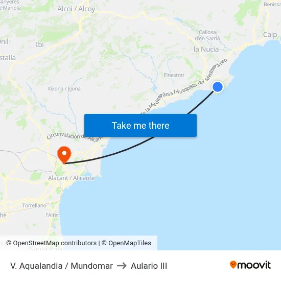 V. Aqualandia / Mundomar to Aulario III map