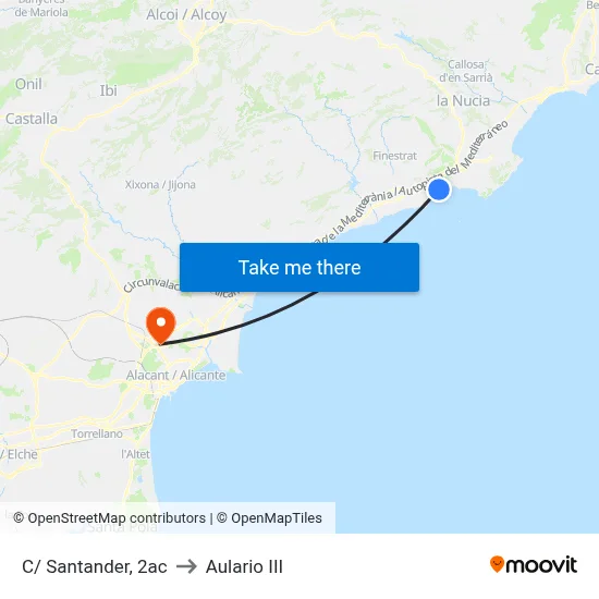 C/ Santander, 2ac to Aulario III map