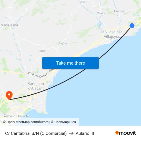 C/ Cantabria, S/N (C.Comercial) to Aulario III map