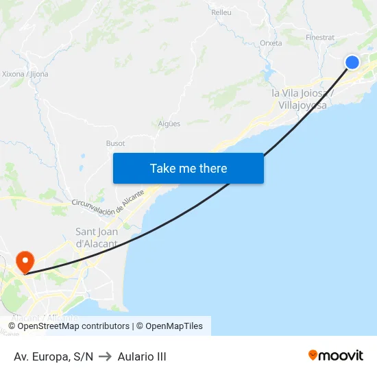 Av. Europa, S/N to Aulario III map