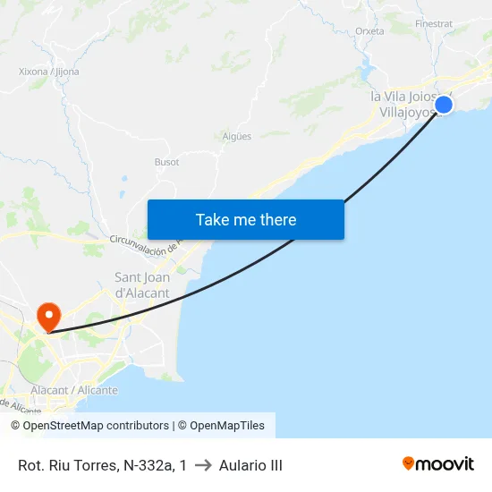 Rot. Riu Torres, N-332a, 1 to Aulario III map