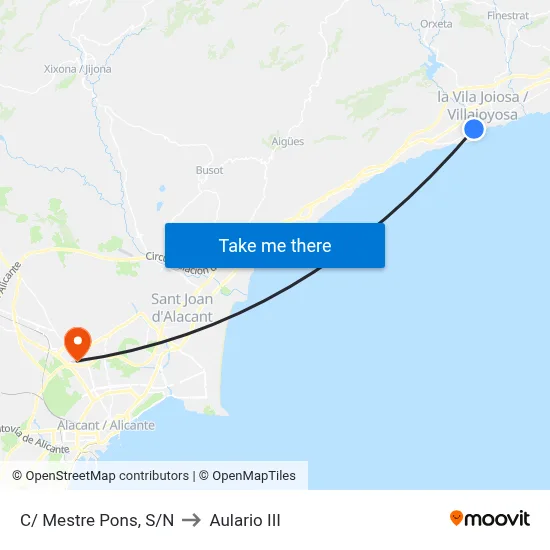 C/ Mestre Pons, S/N to Aulario III map