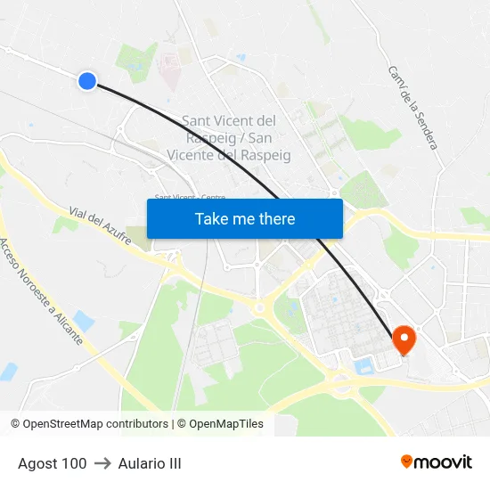 Agost 100 to Aulario III map